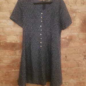 Navy with white polkda dots retro dress